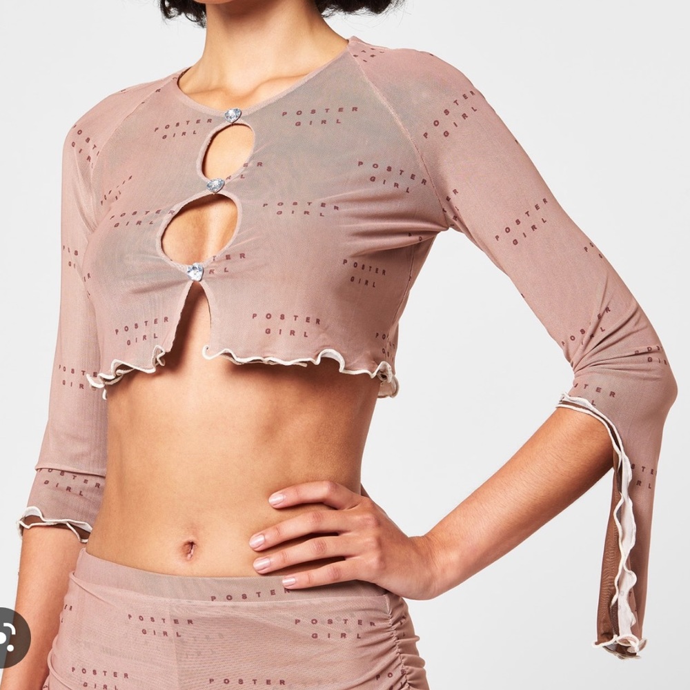 Poster Girl London Bedrock crop Tiger print top XS rare color pattern